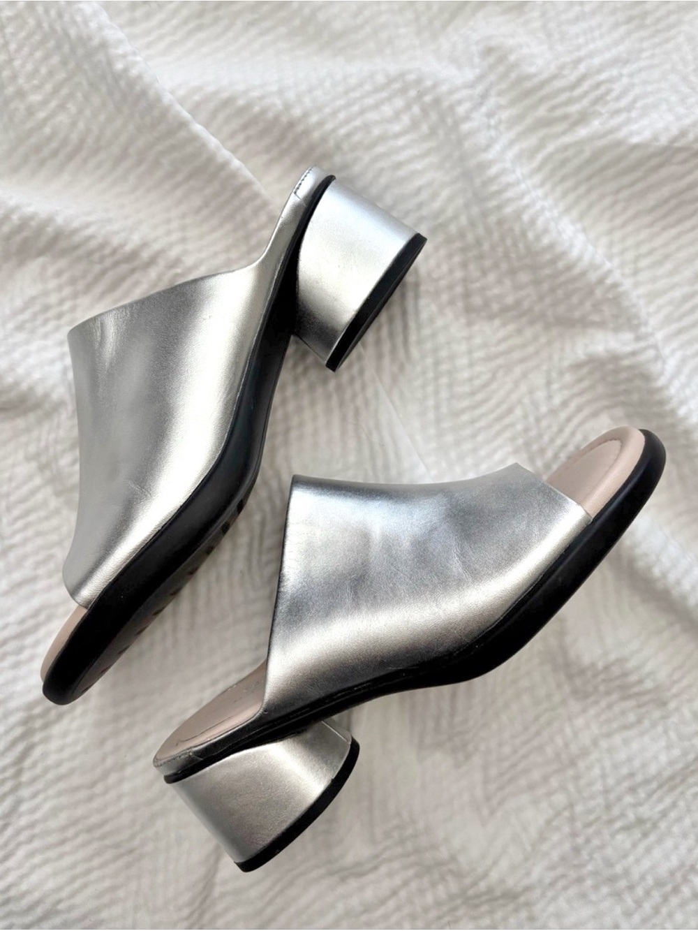 ECCO Silver Slide Sandals